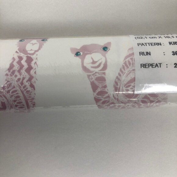 Alpaca Wallpaper Purple Pink Alpacas and Camels Double Roll 56 Sq Ft New - Picture 10 of 11